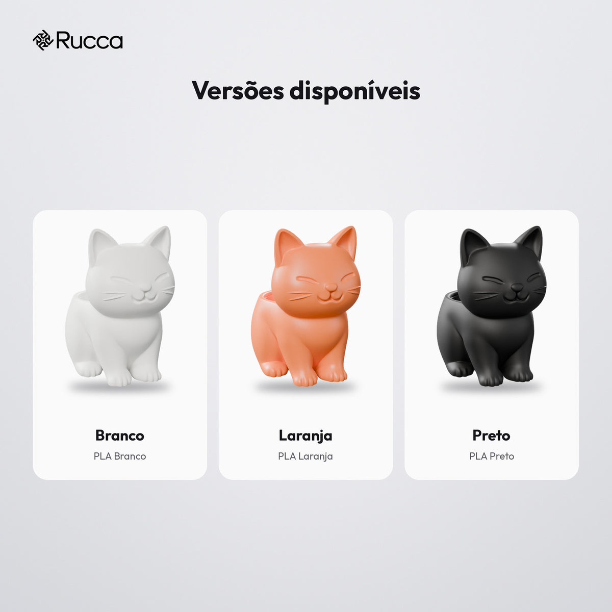 Vasinho Gatinho Sorridente para Plantas: versões disponíveis