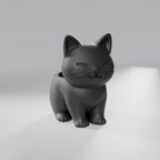 Vasinho Gatinho Sorridente para Plantas, Preto