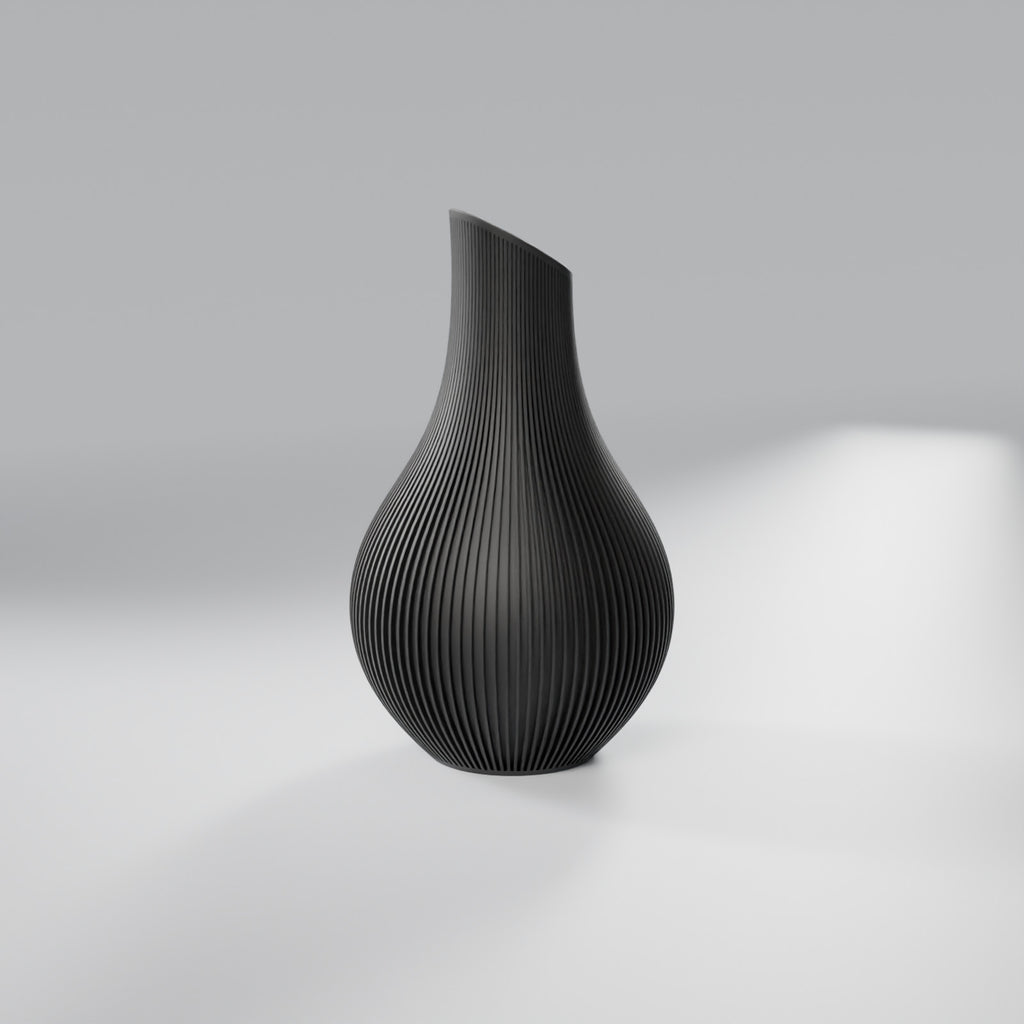 Vaso Decorativo Shizu Japandi 17,8 cm, Preto
