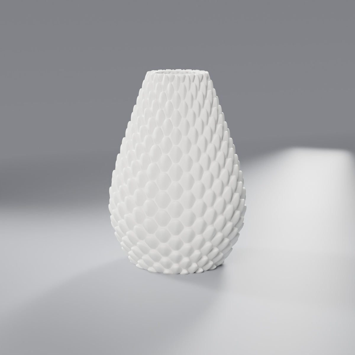 Vaso Decorativo Texturizado Nº10, Branco