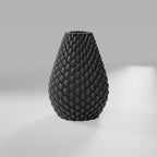 Vaso Decorativo Texturizado Nº10, Preto