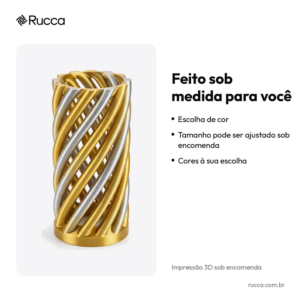 Vaso Pilares Torcidos — Rucca 3D